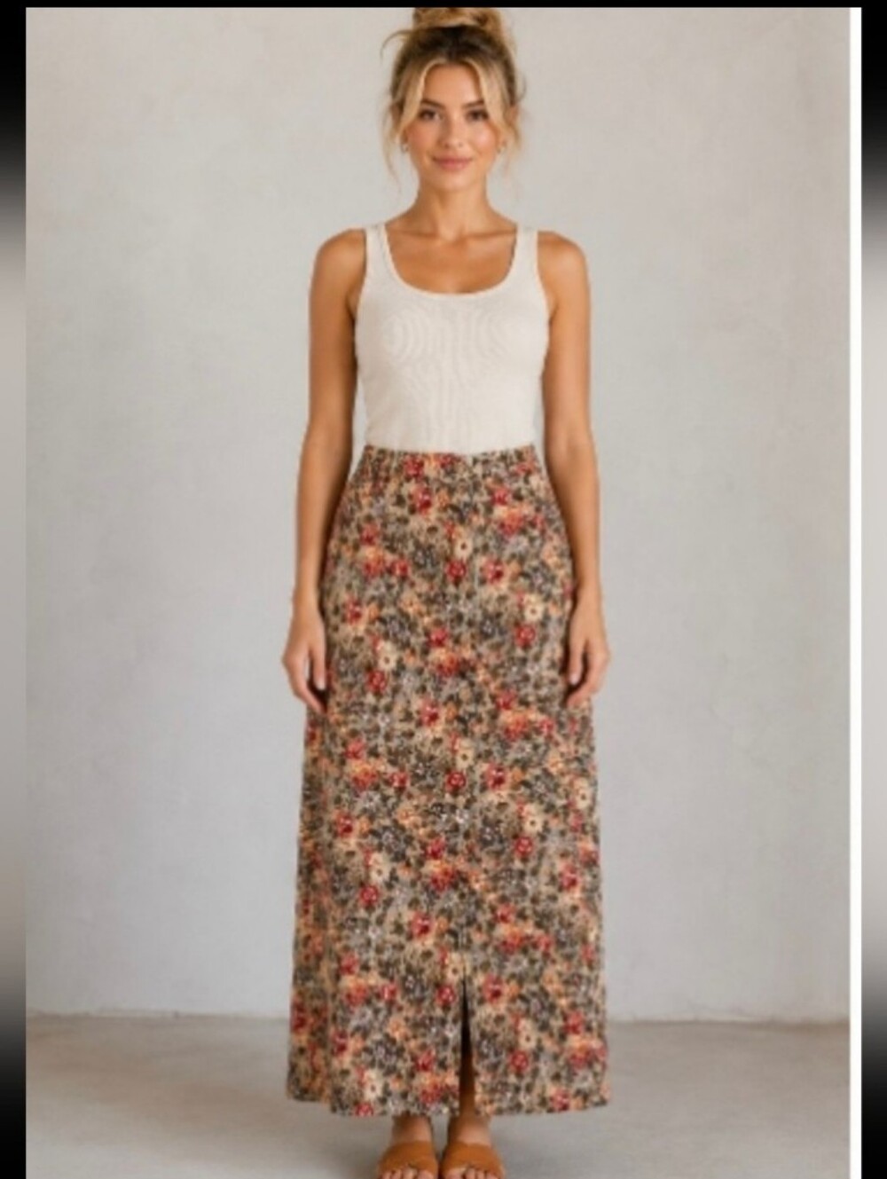 Vintage Marisa Christina Button Front MIDI Skirt With Pockets Size 8